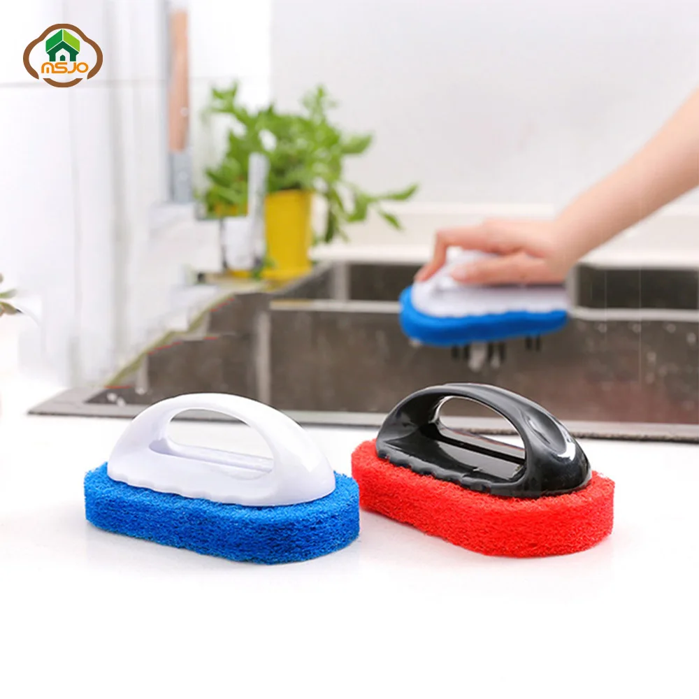 

MSJO Magic Sponge Cleaning Brushs Kitchen 1PC Sponge Eraser Tiles Brush Bathroom Accessories Cleaning Brush For Dish Bowl Sink