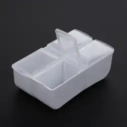 Портативный 4 сетки медицина коробка Пластик ящик для хранения ювелирных изделий мини контейнер препарата таблетки хранение таблеток