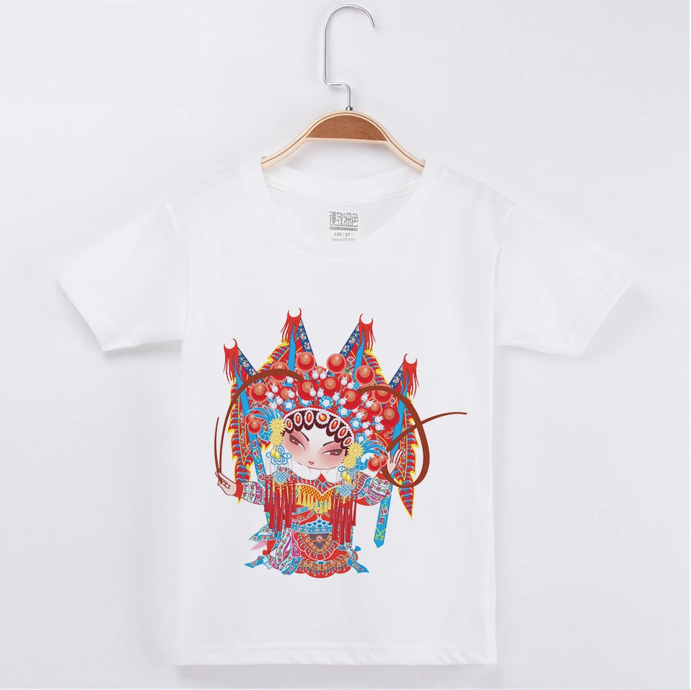 

China Beijing Opera T shirt For Boys Baby Short Sleeve Shirt Casual Children Clothing Kids Girl Clothes Set Girls Tops And Tees