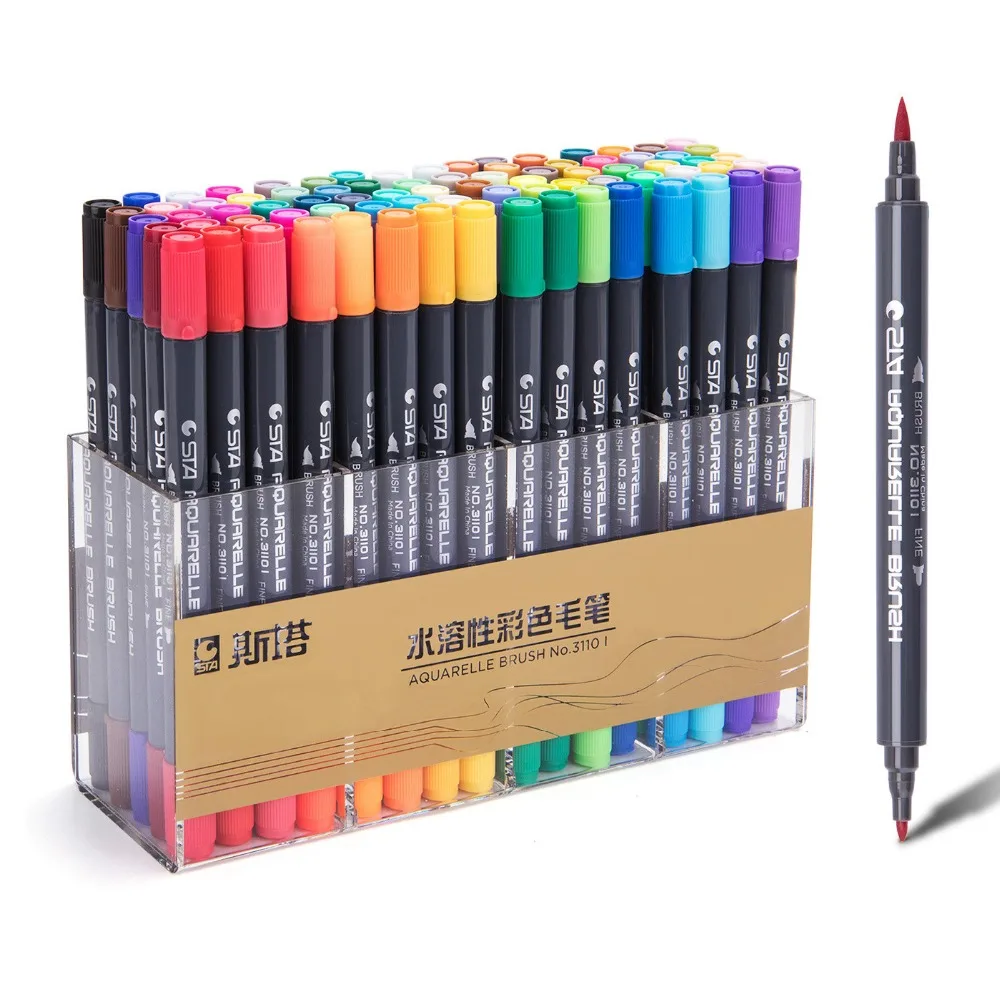 Watercolor Brush Pen Set Dual Head Professional