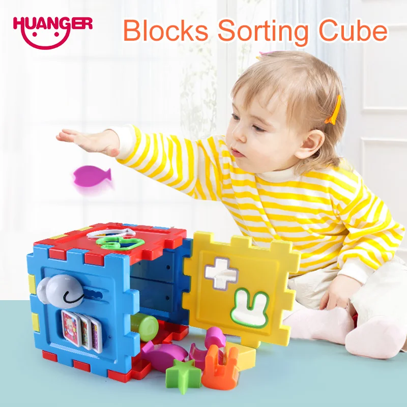 Цвет и форма блоки Сортировка игрушки развивающие игры-головоломки для детей классические геометрические дошкольного обучения Монтессори подарок
