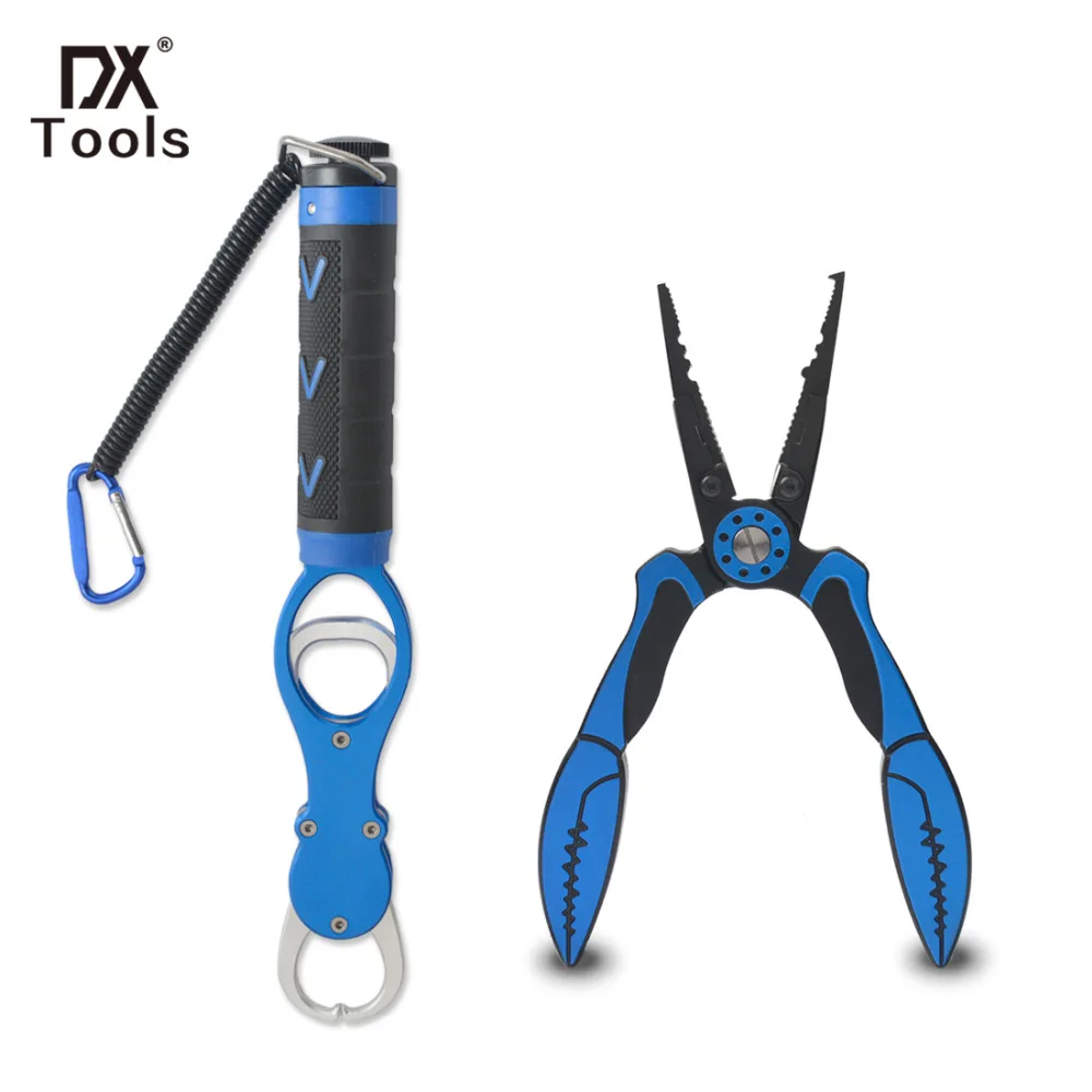 

Fishing Pliers Fish Lip Grip Gripper with Scale inside Tools Set Braided Line Cutters Hook Remover Scissors Tackle Accessories