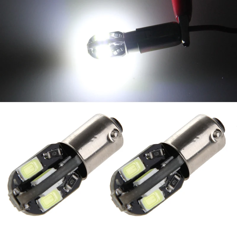 Yam 1 Paia Dc 12 V Ba9S H6W 5630 8 Smd Led Segnale Di Luce Bianca Per Auto
