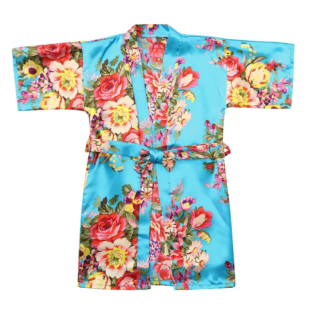 Toddler Baby Kid Girls Floral Silk Satin NewBorn baby Children clothes