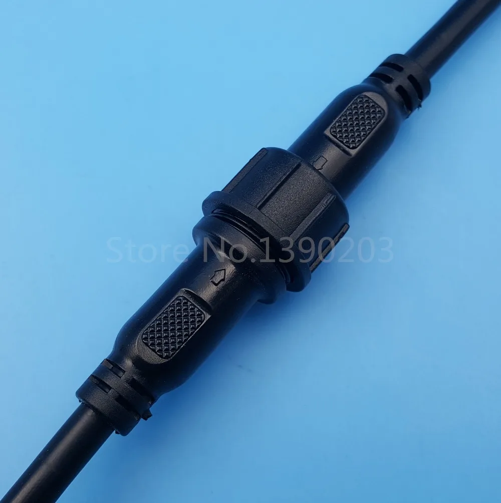 5 пар 3Pin черный 18AWG/0 75 мм водонепроницаемый кабель IP65 соединитель OD 6 для