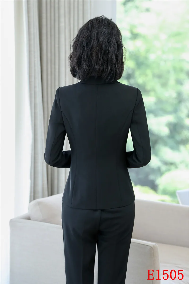 Bureau Femmes Styles Blazer Costumes Conceptions Veste Noir Work Ensembles Wear Pantalons Formelle Ladies Uniforme D'affaires Et PwBnSqq1