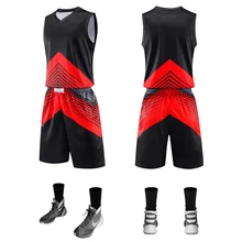 Индивидуальные мужские баскетбольные майки из Джерси Набор для взрослых дышащая трикотажная одежда тренировочная команда униформа мужские карманы баскетбольные майки