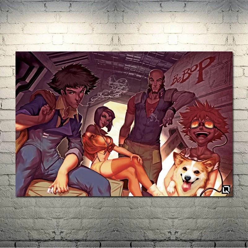 Ковбой Bebop японское аниме искусство шелк Холст плакат 13x20 24x36 дюймов настенные панно-002 - Цвет: picture 2