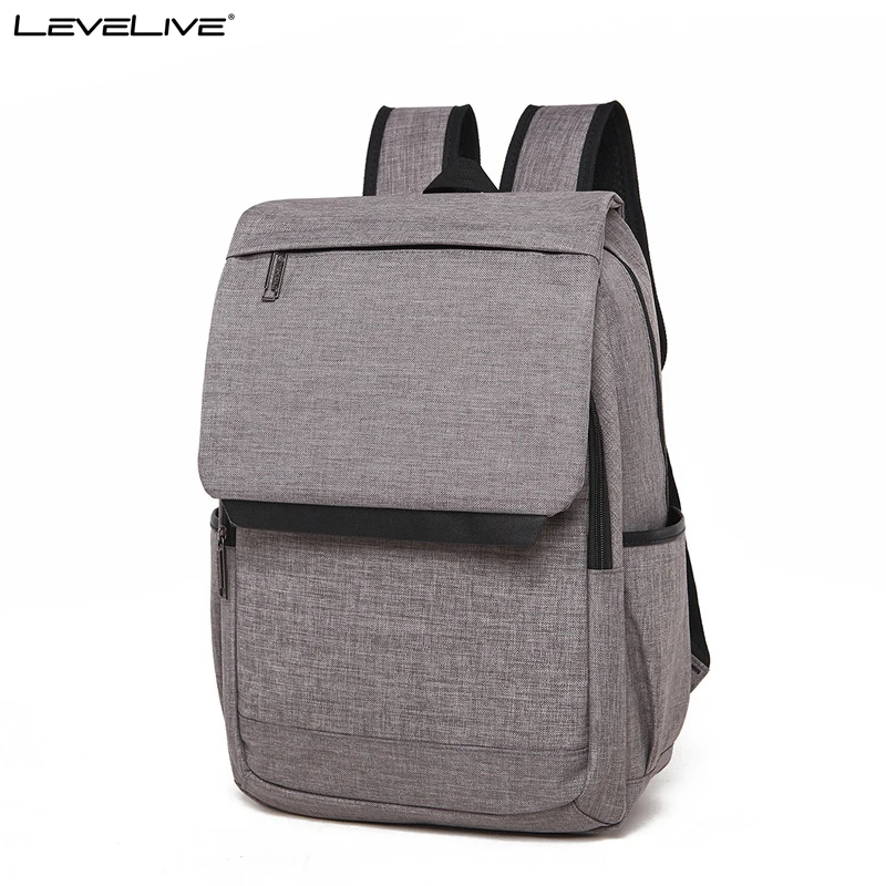 

LeveLive Men Women Large Capacity Backpacks 15" Laptop Backpack Casual Schoolbag for Teenagers Male Female Short Trip Bag Rugzak