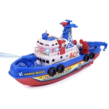 

Electronic Boat U.S Fire Boat Auto Music glowing Spray Water Seaport Work Boat Fire Fighting Ship with LED Model Electronic Toy
