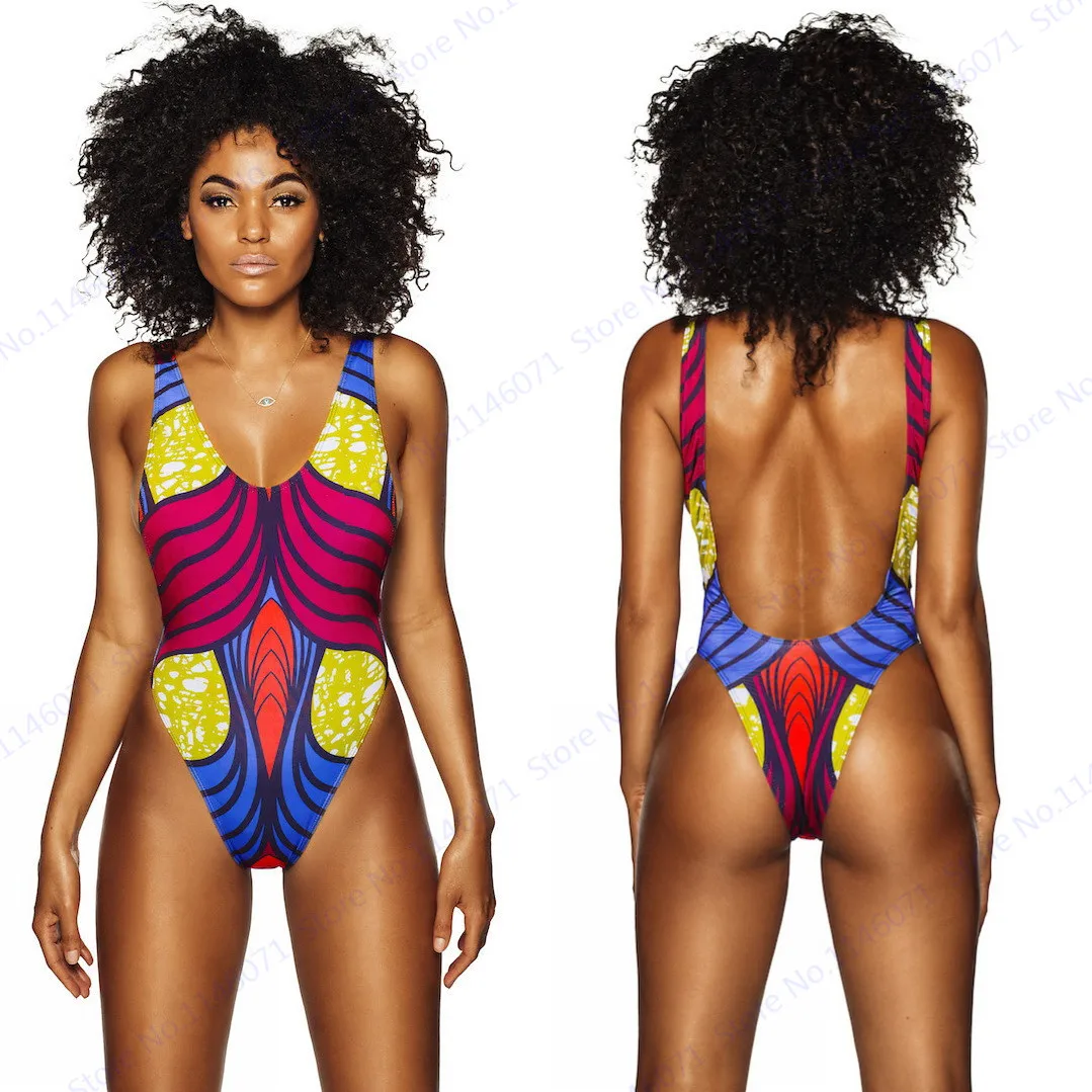 Buy Colorful Stripes Women's One Piece Swimsuits Sexy