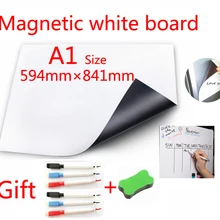 A1 Размеры Магнитная Белая школьная доска магниты на холодильник наклейки на стены доски для детей Офис доска для сухого стирания белый Панели