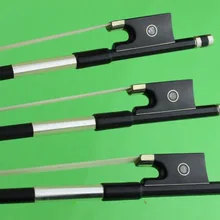 Высокий класс 3/4 Черный углеродного волокна скрипки Лук Профессиональный лук скрипичные принадлежности