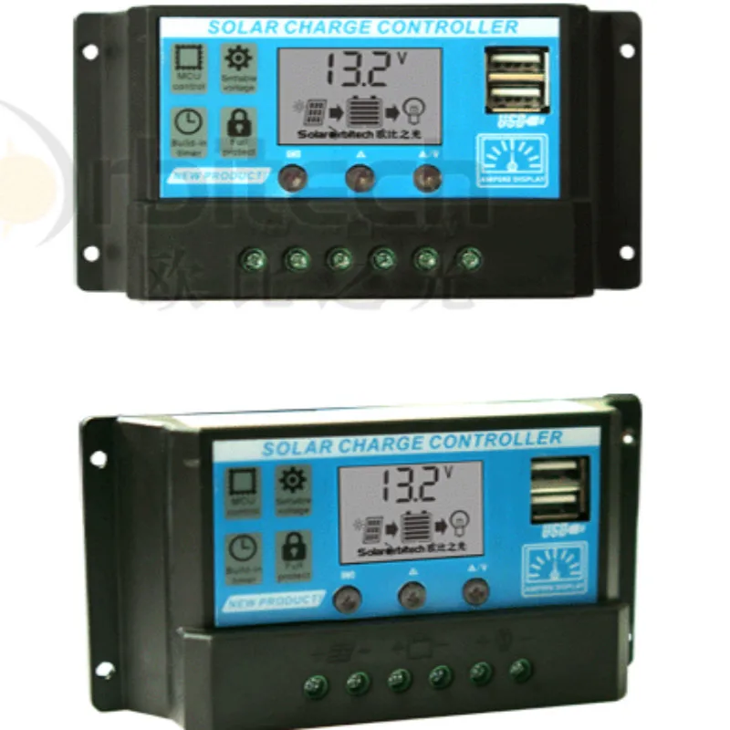  universal Lead-acid battery lithium battery LCD 30A 12v 24v Solar Battery Charger with Intelligent 