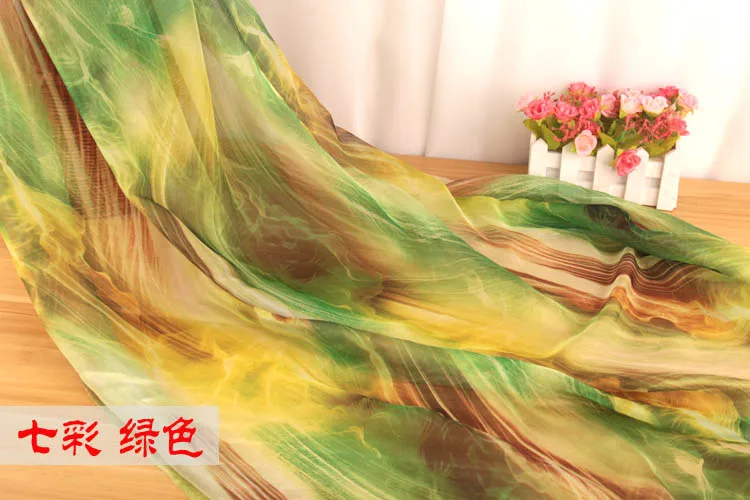 Сценическое платье для косплея ткань 30D шифон шелковистый струящийся Омбре мягкий дышащий DIY платье Блузка ткань - Цвет: 2
