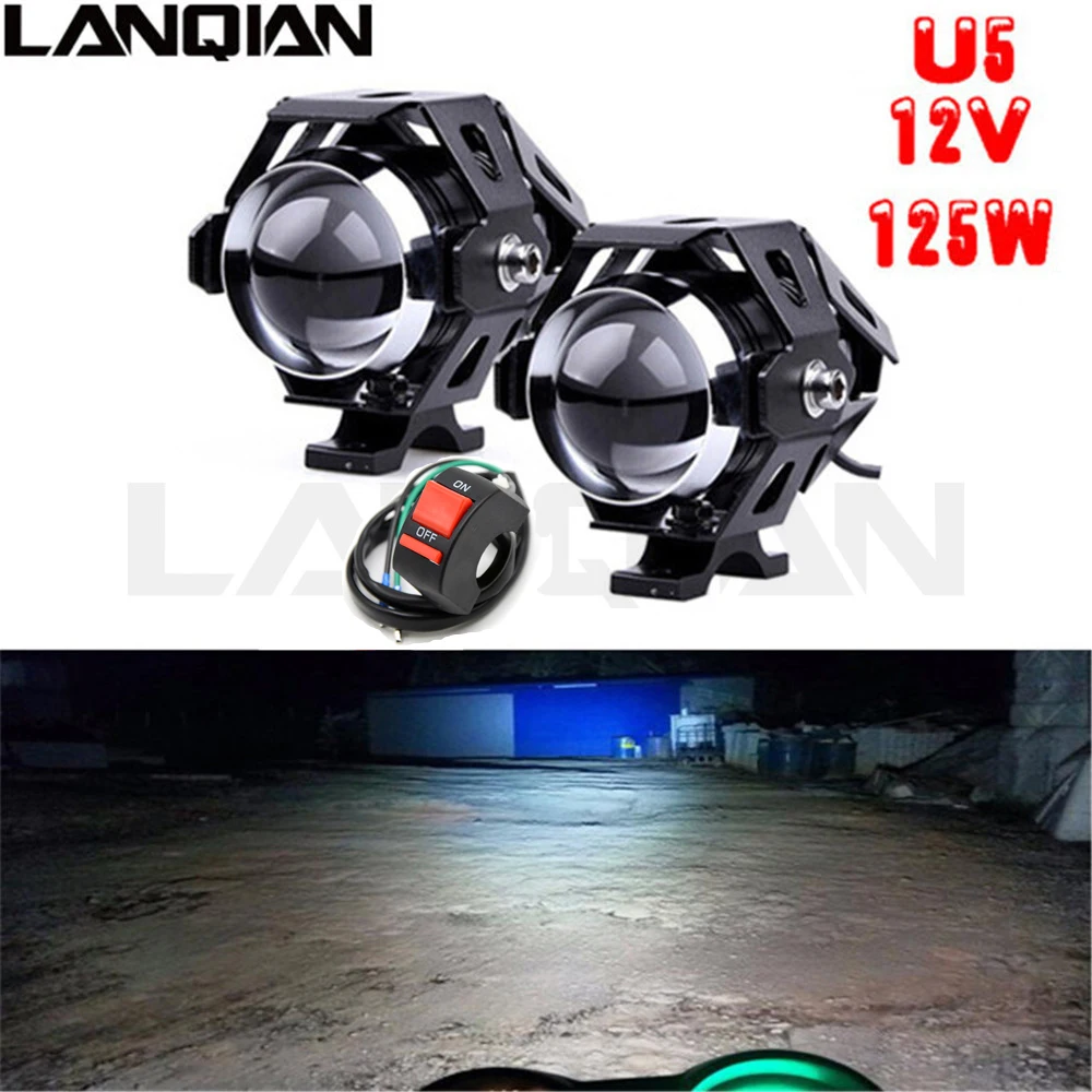 High Quality Universal Motorcycle Waterproof Spotlights Moto Driving Spot Head font b Lamp b font Fog