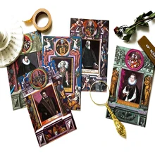 4 упаковки/партия прекрасная европейская благородство поздравительная Почтовая открытка Милая поздравительная открытка Подарочная карта