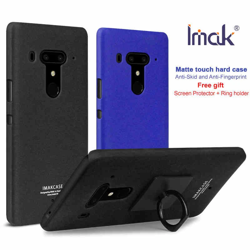 for htc u12 case cover imak hard pc for htc u12 plus frosted luxury matte stand case screen protector shockproof back cover
