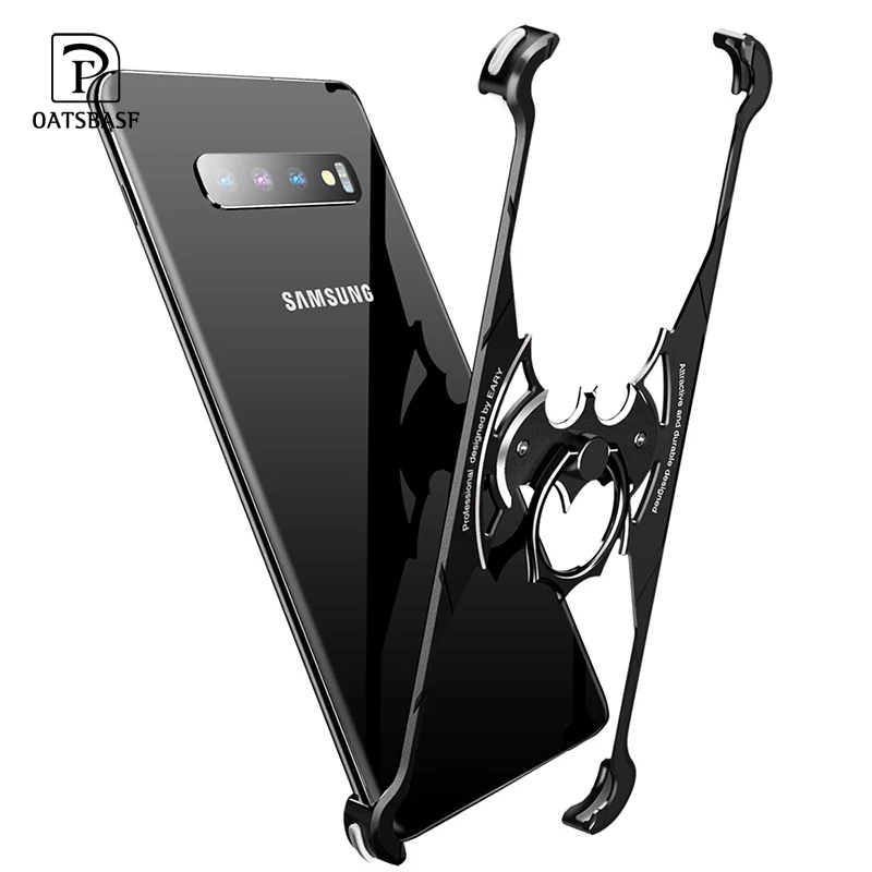 

OATSBASF Metal Case For Samsung Galaxy S10 S10 Plus S10e Personality for Metal Bumper Cover shockproof Case