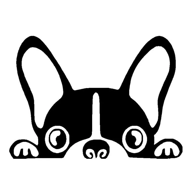 092 40 De Descuento152108 Cm Boston Terrier Perro Vinilo Calcomanía Lindo Divertido Peep Animal Coche Cola Pegatinas Decorativas Negroplata
