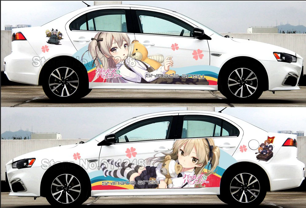 Автомобильный Стайлинг на заказ японская игра-Аниме Itasha наклейки для ралли 3D автомобиля Наклейка Водонепроницаемый капот защитная пленка