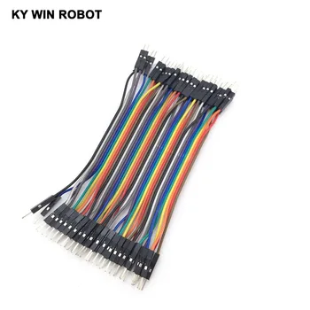 

Dupont line 40pcs 10cm 2.54mm 1p-1p Pin Male to Male Color Breadboard Cable Jump Wire Jumper For Arduino