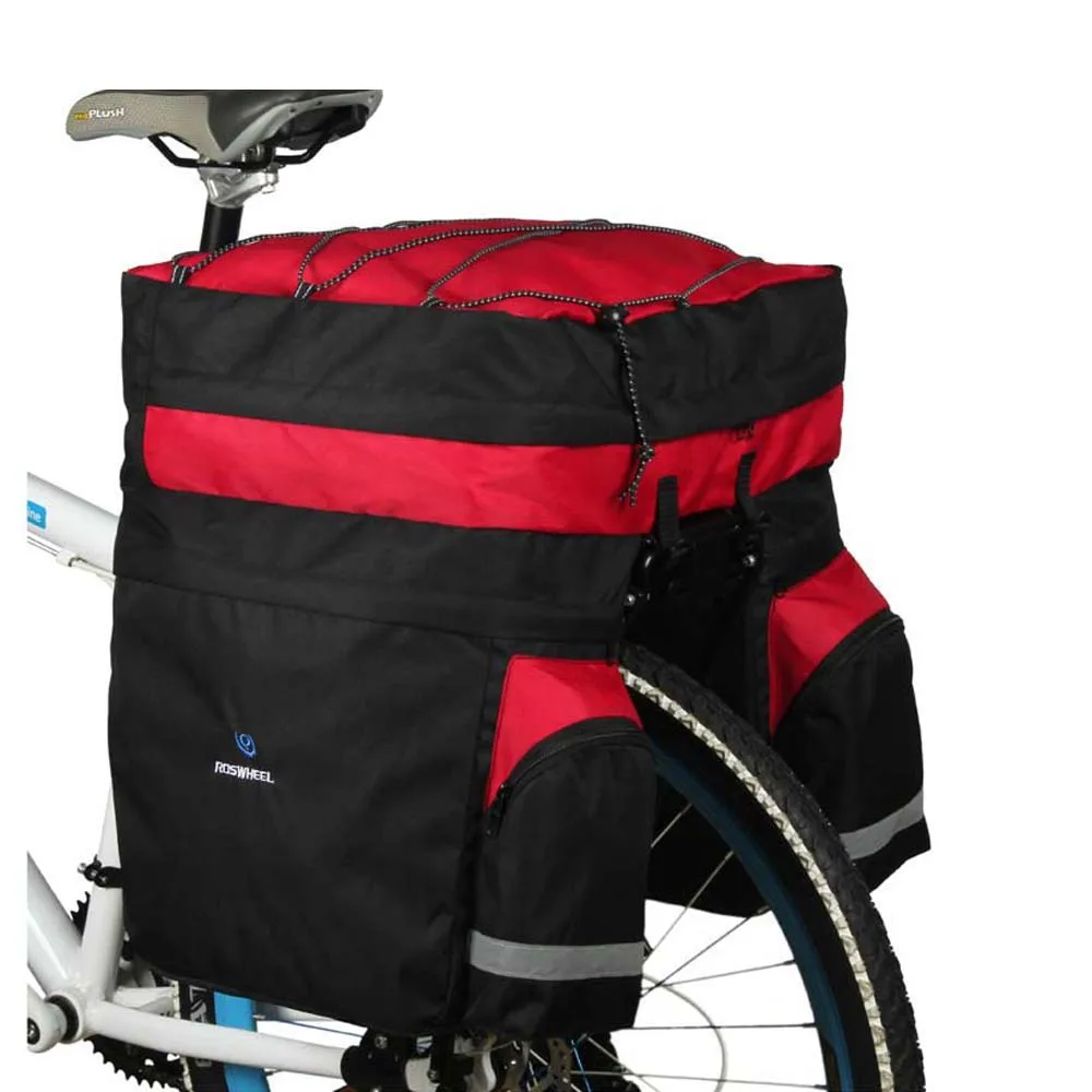 Flash Deal New 60L Waterproof Bicycle Panniers with Rain Cover Bike Bags Double Side Rear Rack Tail Seat Trunk Bag Pannier Bike Bag 1