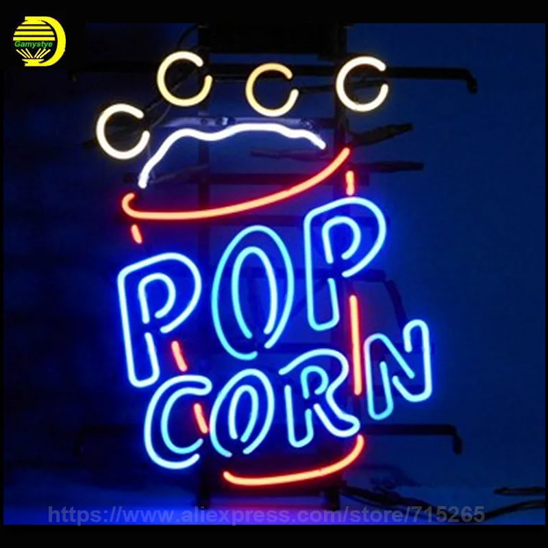 Buy Hot Neon Sign Real Glass Neon Sign For Popcorn