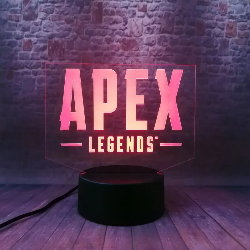 Apex Legends битва королевская игра фигурка Модель 3D иллюзия светодиодная лампа 7 цветов Изменение ночник Apex легенды Figras игрушки