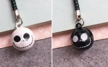 

New 50 Pcs Nightmare Before Christmas bell Cell Phone Strap Charms Keychains Key Ring DIY Jewelry Making Accessories Ty-174
