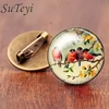 SUTEYI Stylish Woman Glass Cabochon Animal Brooch  Art Picture Birds Brooches Pins Suit Men's Shirts Accessory crystal Jewelry ► Photo 2/6