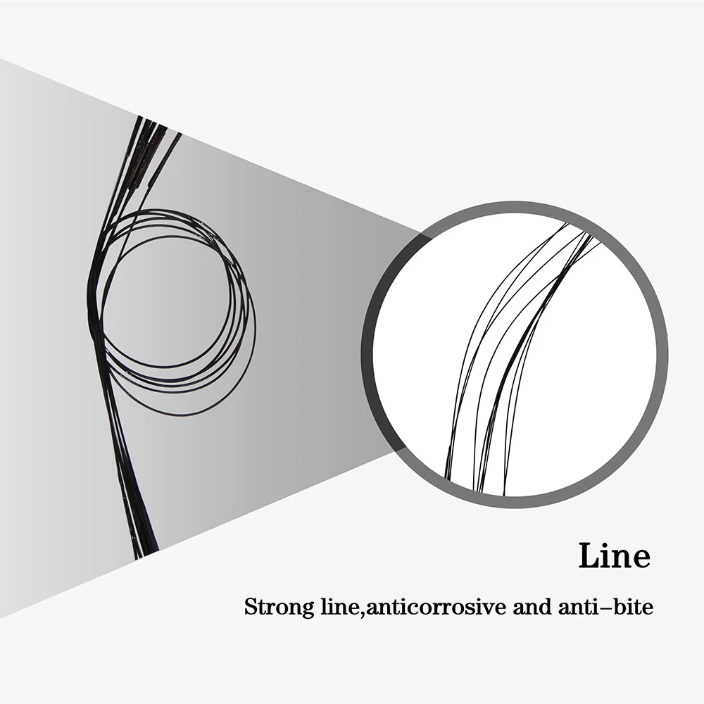 Гиена 6 шт./пакет Нержавеющая сталь рыболовную леску линия нахлыстом поводок с крючками и поворотные рыболовные лидер 25 см Анти-укус