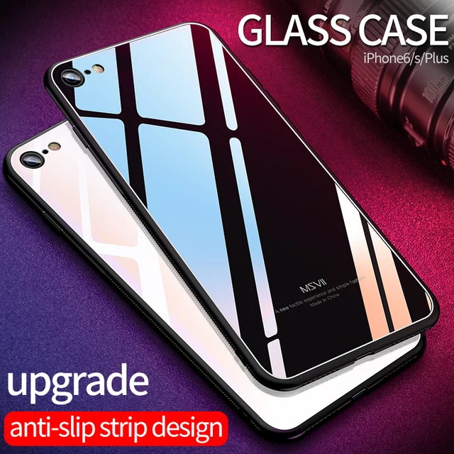 Msvii for iPhone8 Glass case for iPhone 8 Case for iphone 8 7 Plus