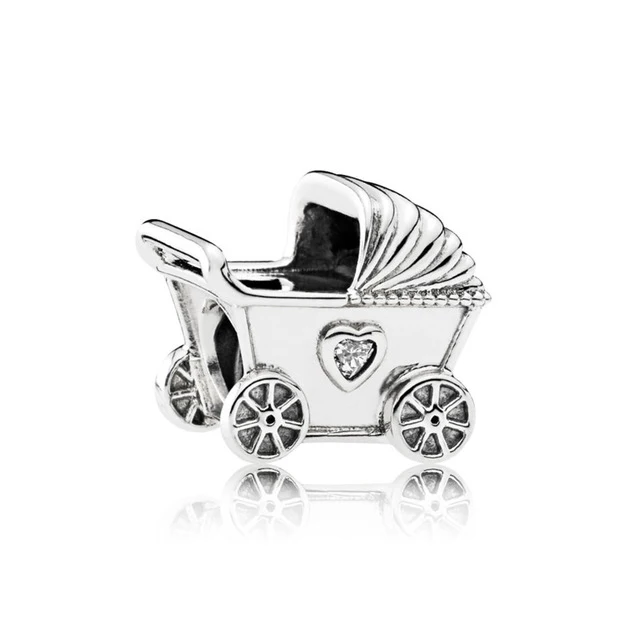 

SIENTO 100% 925 Sterling Silver 1:1 Authentic 792102CZ BABY PRAM CHARM Bracelet Original Women Jewelry