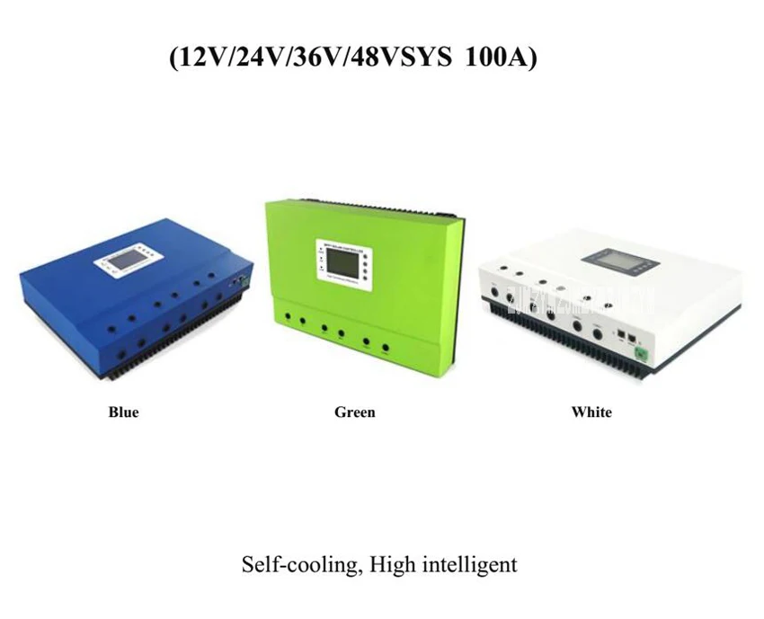 Высокое качество 12 V/24 V/36 V/48 V автоматическая со слежением за максимальной точкой мощности, 100A ЖК-дисплей Дисплей блока управления установкой на солнечной фотоэлектрической солнечной зарядки и регулятор разряда