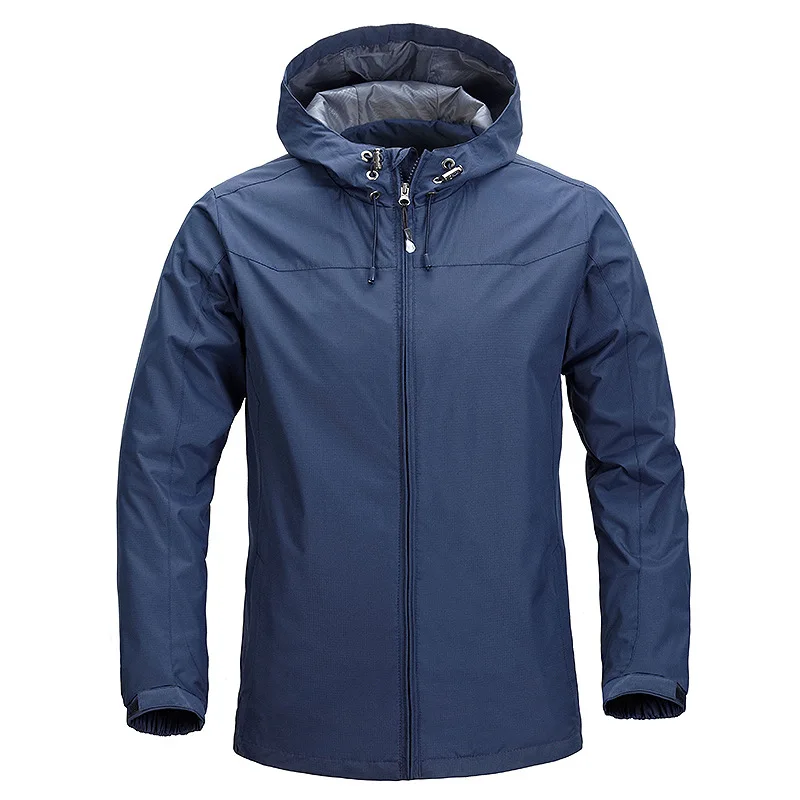 Refire gear Водонепроницаемая тактическая куртка с капюшоном мужская демисезонная теплая военная куртка повседневная ветрозащитная ветровка верхняя одежда пальто - Цвет: Dark Blue