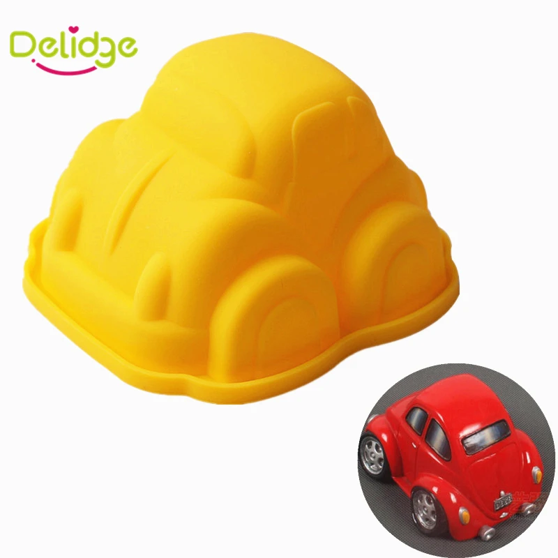 Delidge 1 pc Car Shape Cake Mold Baby Birthday Party Cake Silicone