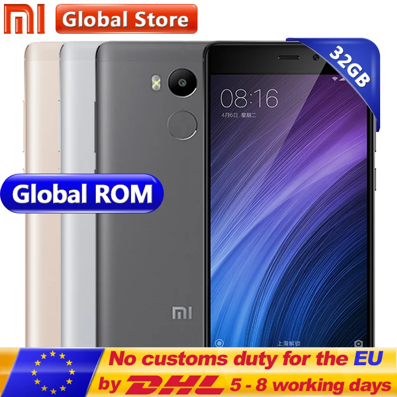 Оригинальный Xiaomi Redmi 4 3 ГБ 32 Pro премьер мобильный телефон Snapdragon 625 Octa Core Процессор 5