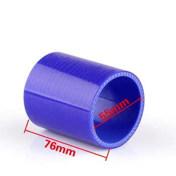 

Areyourshop Universal Straight 0 Degree 76mm 55mm Vacuum Silicone Pipe Hose Coupler Intercooler Turbo Water Air Pipe Connection