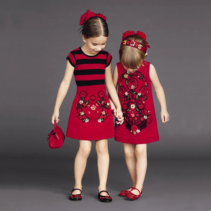 

summer Girls Dress Kids Clothes 2017 Brand Baby Girl Clothes Children Dress Handmade embroidery Princess Dress Girls Costume