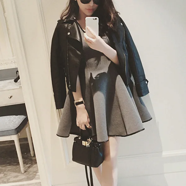 Court En Veste Cuir Noir Nouveau Rue De Qualité 2017 Bateau Grande Taille Base Dames Pu Libre xxl Bonne Femmes Mode Printemps S aZTXZn