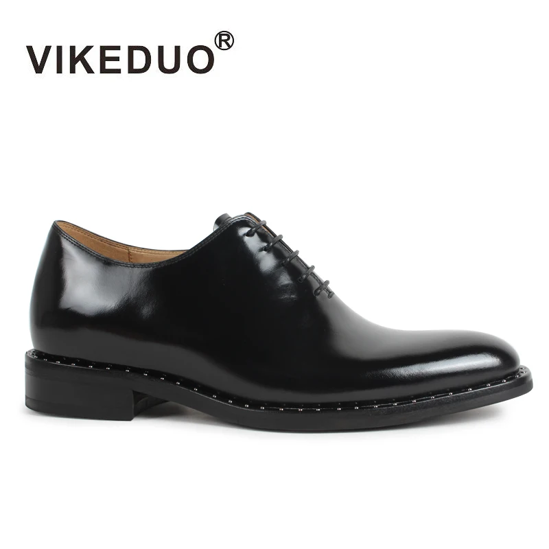 online Vikeduo 2018 Feitos À Mão Plana Preto Designer de Lace up de Negócios de Luxo Dança Trabalho Masculino Sapato de Couro Genuíno Dos Homens Oxford Vestido sapatos