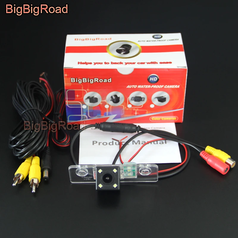 BigBigRoad dla Skoda Octavia 2008-2013 Octavia A5 Fabia Roomster samochód widok z tyłu Backup kamera parkowania cofania kamera CCD BigBigRoad dla Skoda Octavia 2008-2013 Octavia A5 Fabia Roomster samochód widok z tyłu Backup kamera parkowania cofania kamera CCD