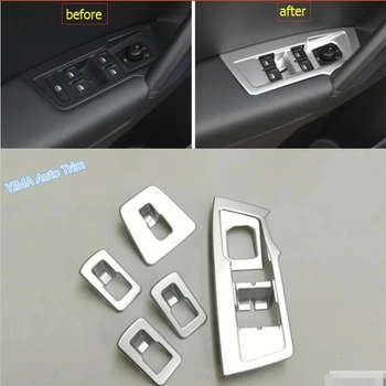 

Lapetus ABS Door Armrest Window Lift + Rear Tail Trunk Trunk Switch Button Cover Trim Kit Fit For Volkswagen Tiguan 2016 - 2020