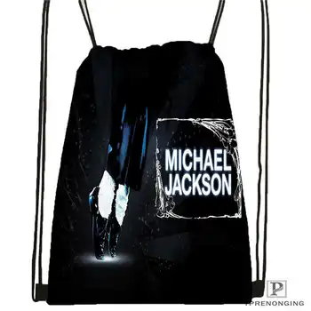 

Custom Michael Jackson @1Drawstring Backpack Bag Cute Daypack Kids Satchel (Black Back) 31x40cm#180612-02-28