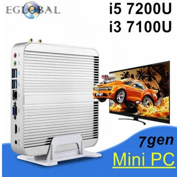 

Eglobal Intel Core i5 7200U minipc i3 7100U Kaby Lake Fanless Mini PC Windows10 Intel HD Graphics 620 Mini Computer Barebone i5