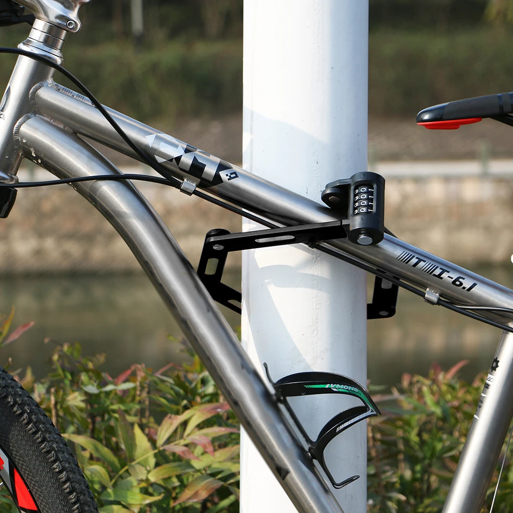 Колеса против резки безопасности MTB складной велосипедный замок Профессиональный Противоугонный сплав стали складной ключи замка пароль