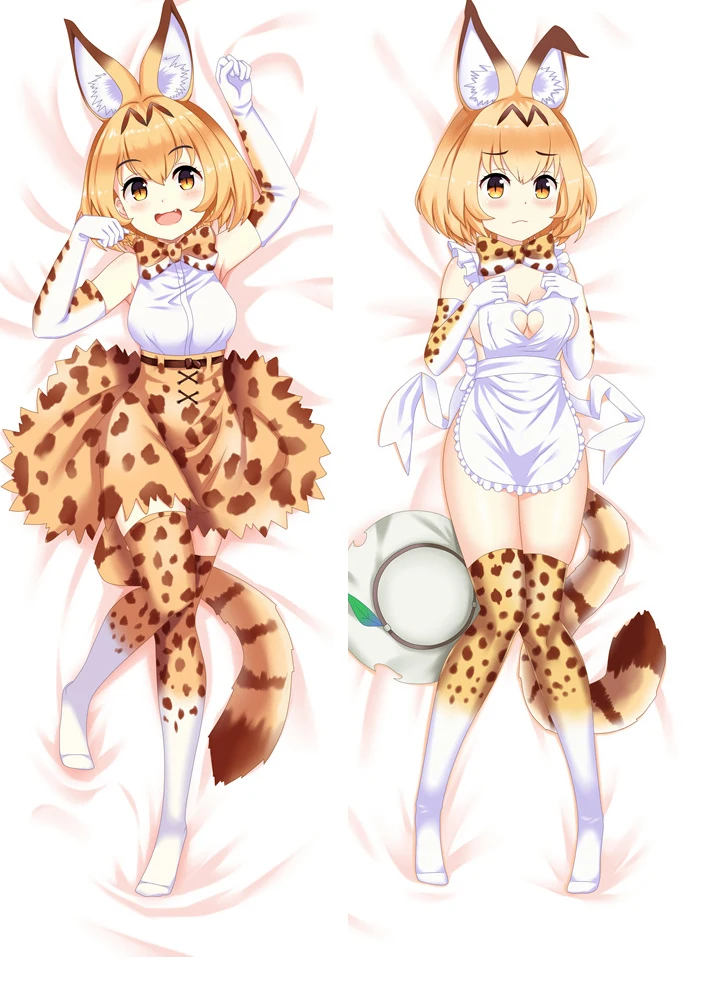 Kemono Furenzu Горячая Аниме Kemono друзья персонажи Serval Beast ухо Niang yue yin тело наволочка Подушка «Dakimakura» чехол