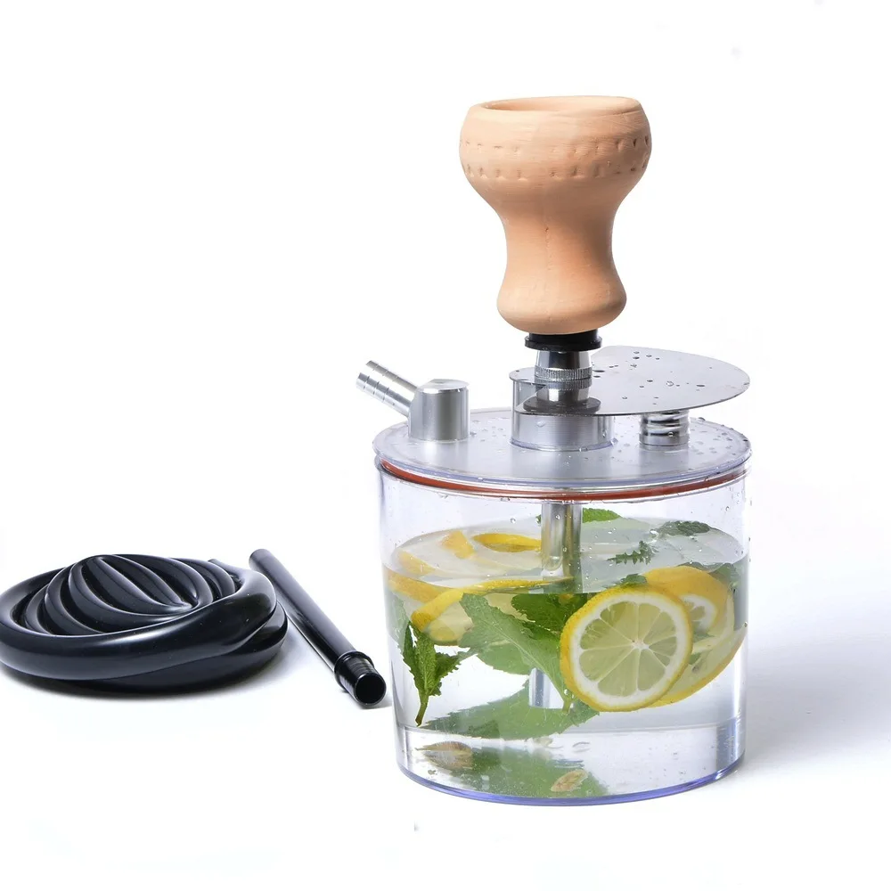 

New Style Small Hookah Set with Silicone Hose Ceramic Bowl Metal Charcoal Tongs Portable Shisha Set Narguile Narguile Chicha