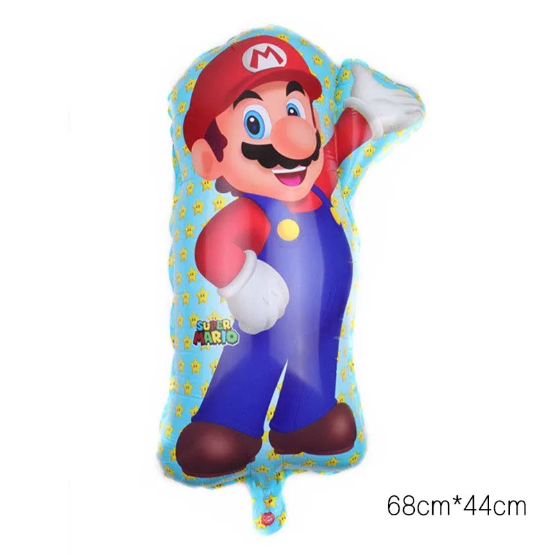 Тема "Супер Марио" одноразовые тарелки чашки скатерть Mario Bros тематические вечерние украшения шар Подарочный мешок Соломинки торт Топпер